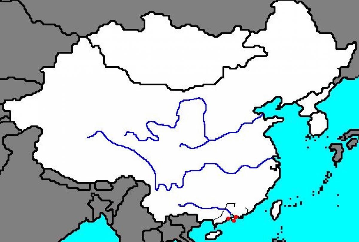 tom karta av det gamla Kina