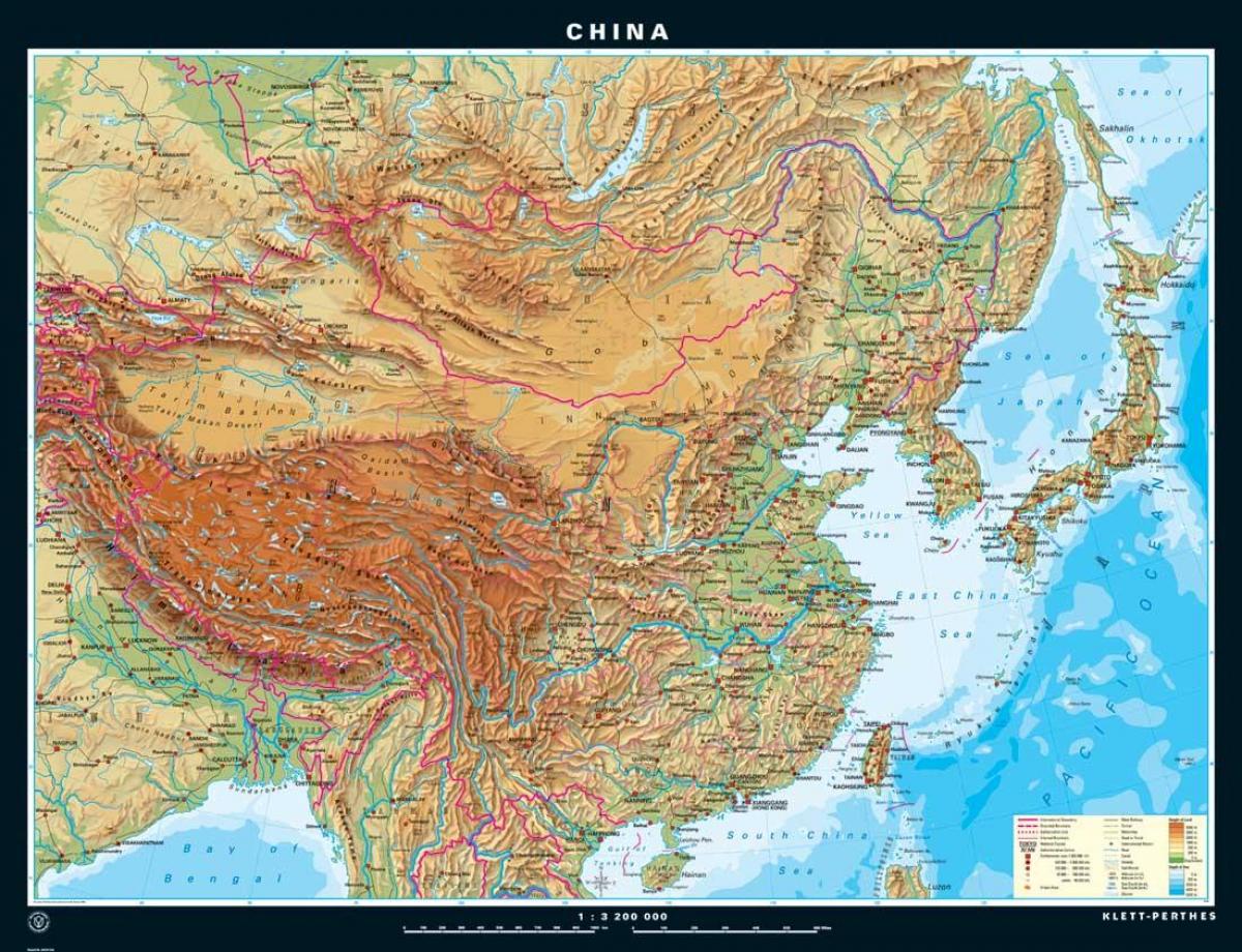 fysiografiska karta Kina