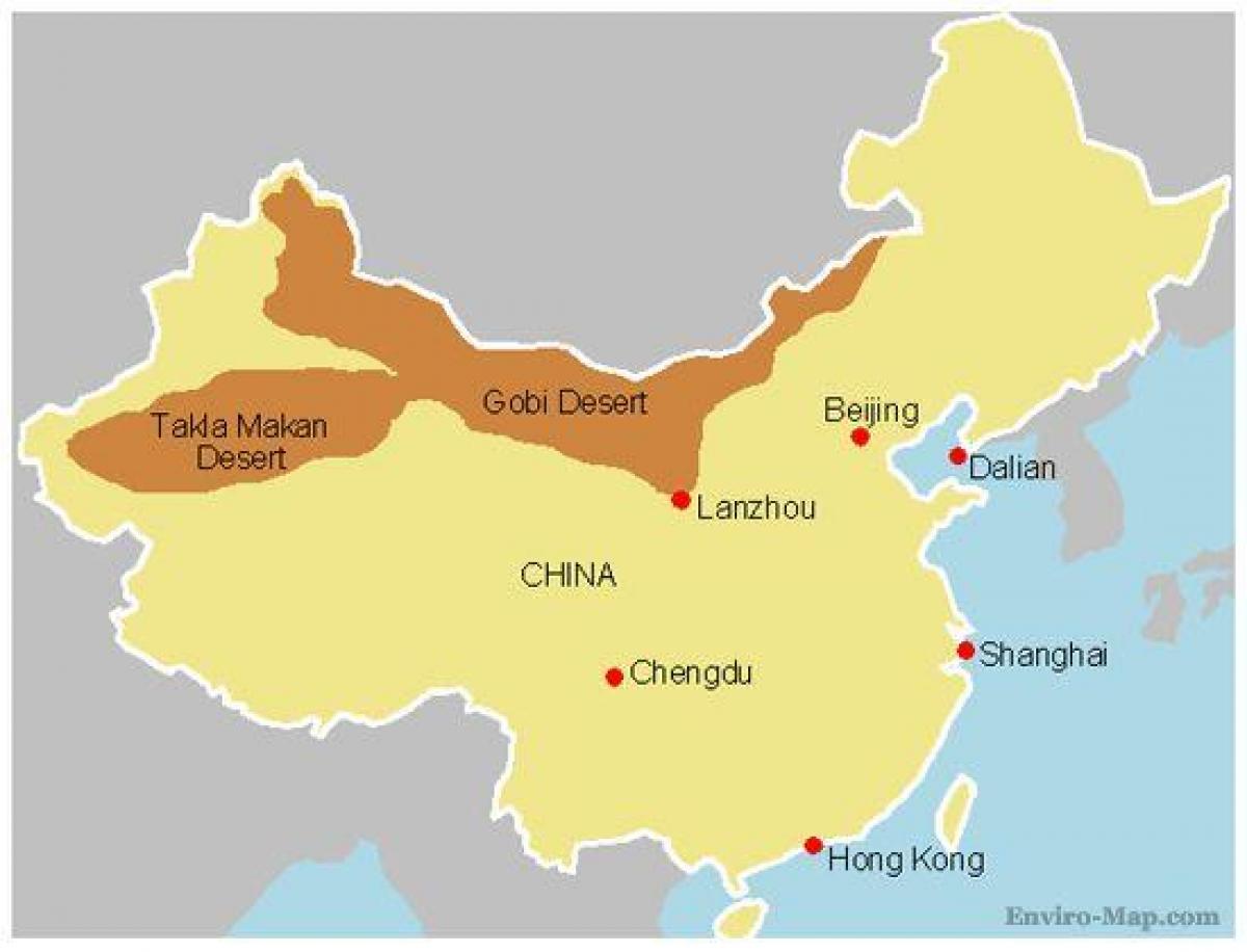 Kina karta gobiöknen