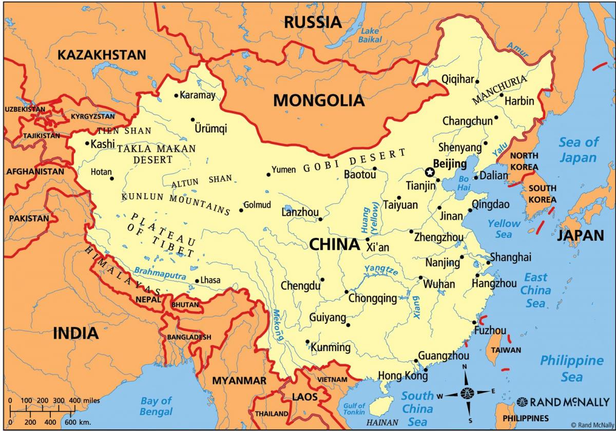 Kina politiska karta