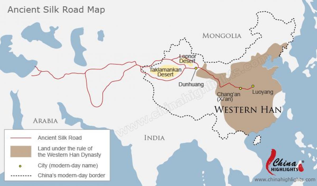 Kina karta silk road