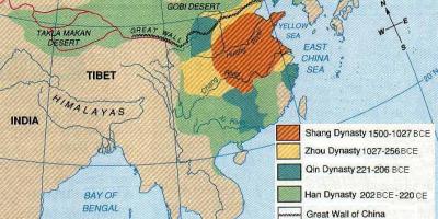Antikens Kina geografi karta