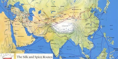 Sidenvägen i Kina karta