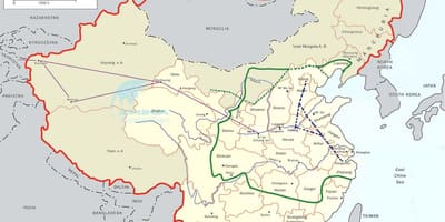 Karta över Kina grand canal