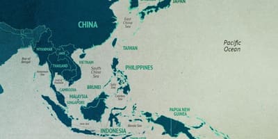 Karta south China sea region